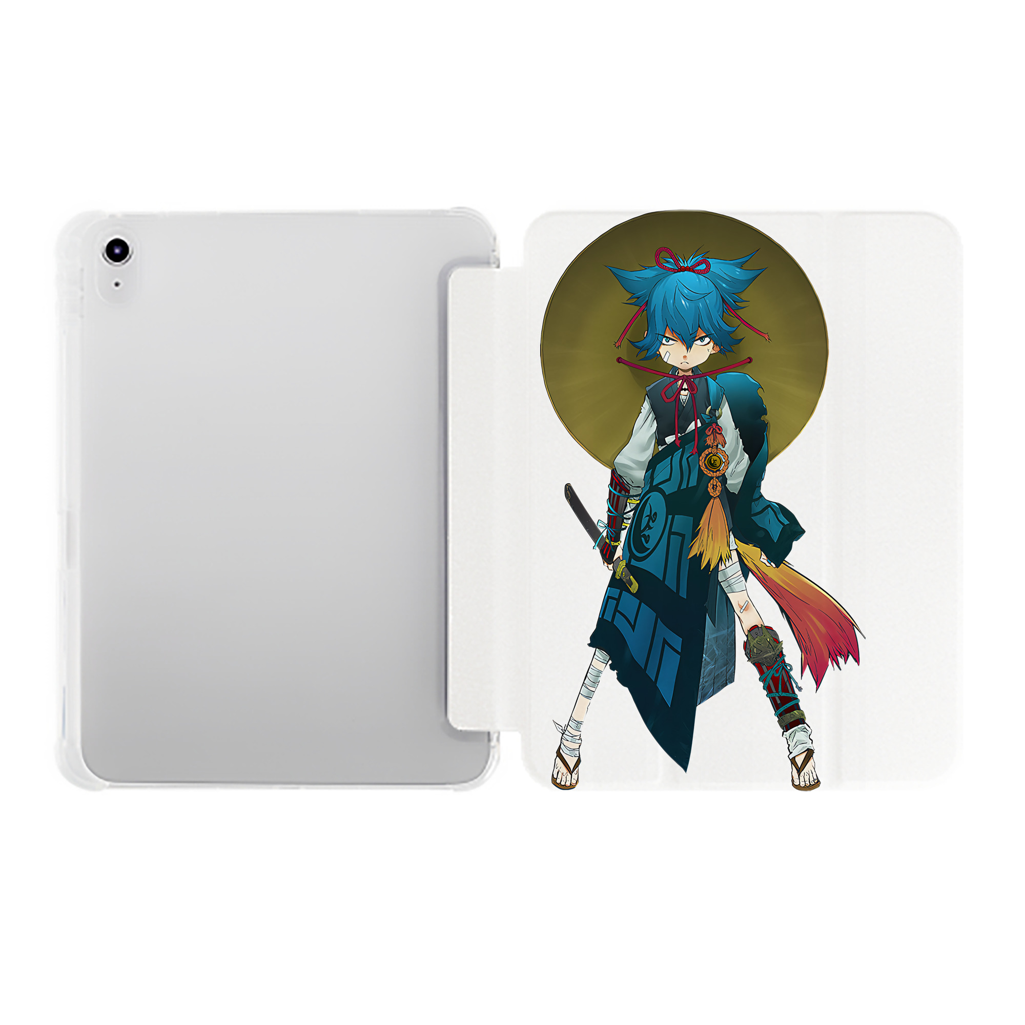 （画像用） 刀剣乱舞 Touken Ranbu IPad ケース ペン収納付き 三つ折りスタンド PUレザー×シリコン 対応機種9.5/10.5/10.9インチ